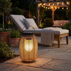Solar Rattan Garden Lantern