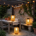 Solar Rattan Garden Lantern