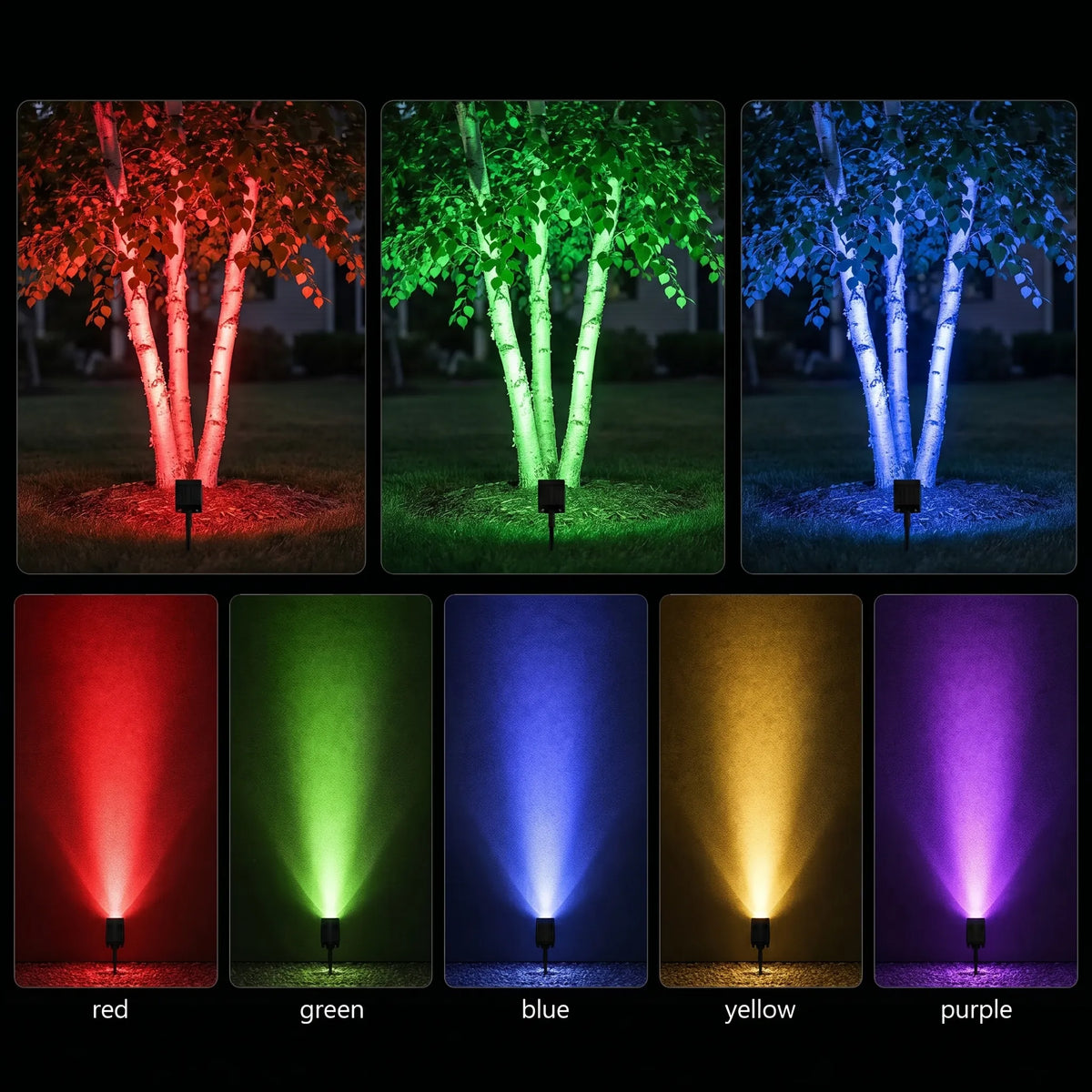 Solar Tree Uplight Spotlight