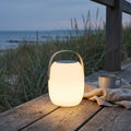 Solar Wood Grain Floor Lantern