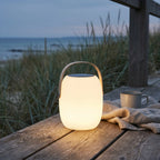 Solar Wood Grain Floor Lantern