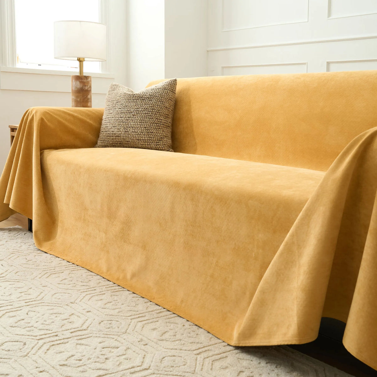 Spill-Resistant Anti-Slip Leather Sofa Cover