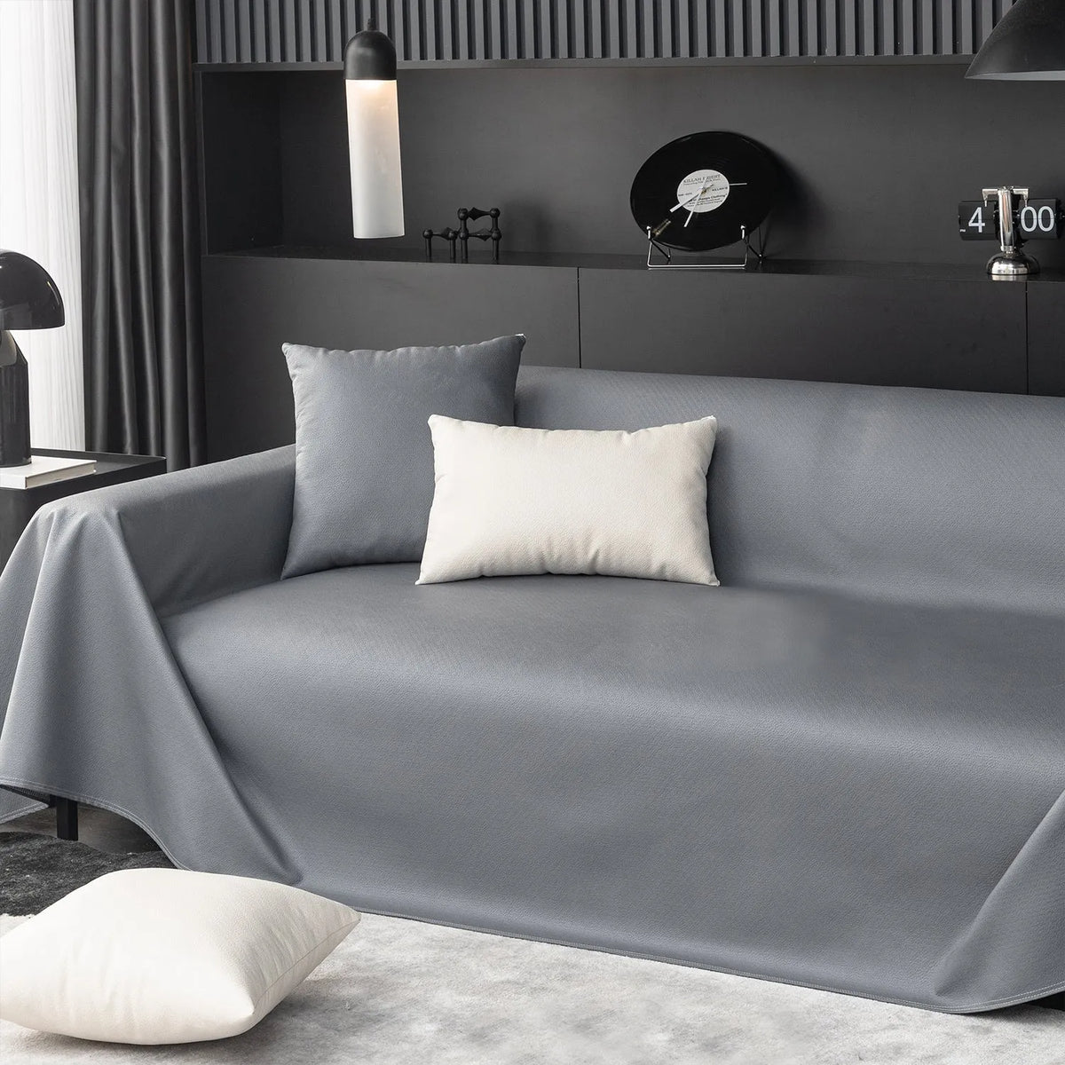 Spill-Resistant Faux Leather Back Sofa Cover