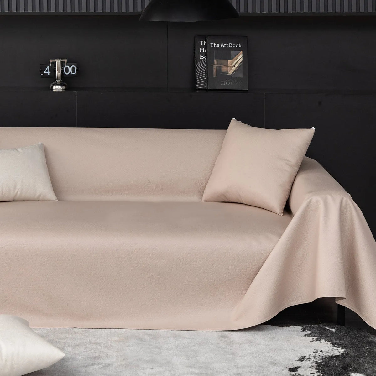 Spill-Resistant Faux Leather Back Sofa Cover