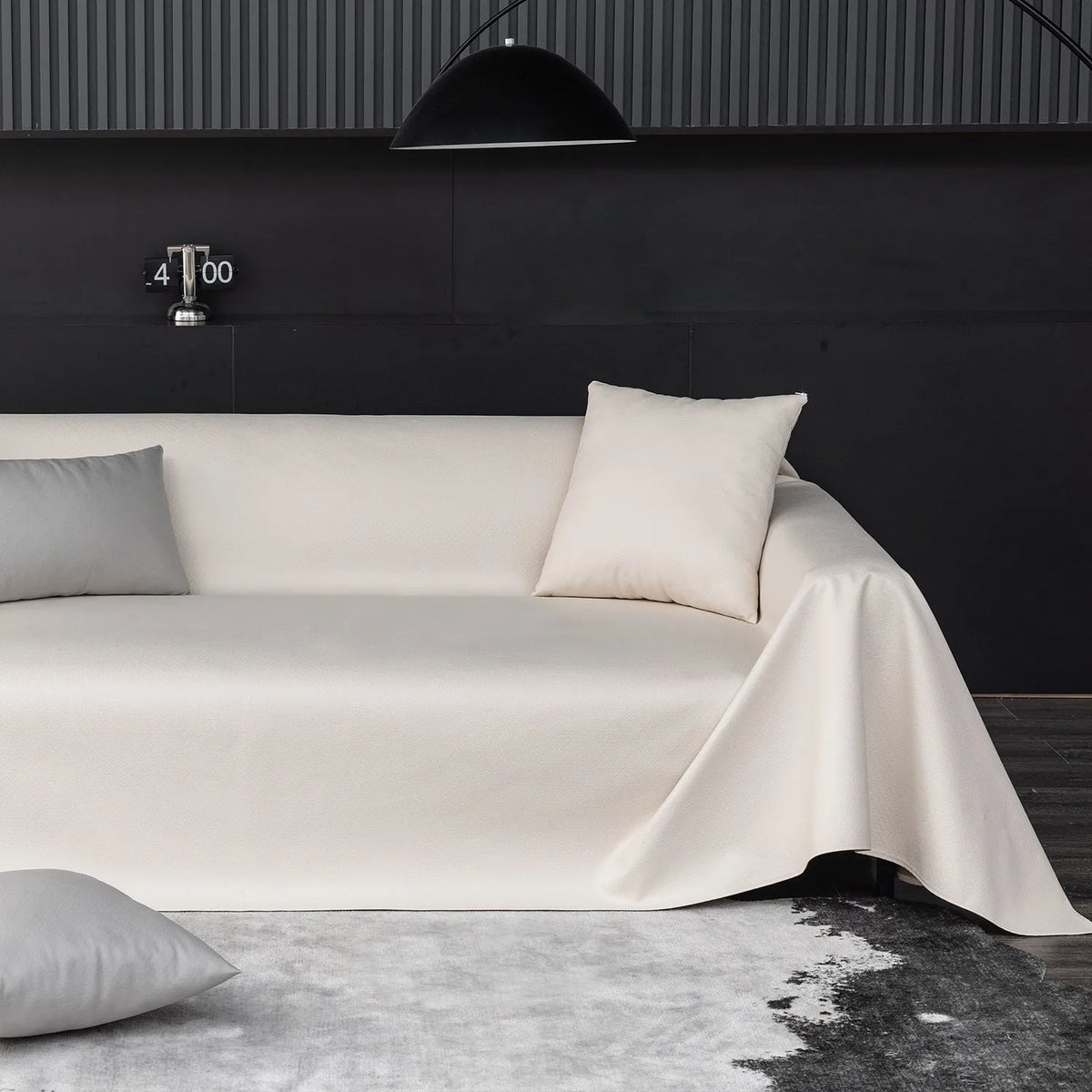 Spill-Resistant Faux Leather Back Sofa Cover