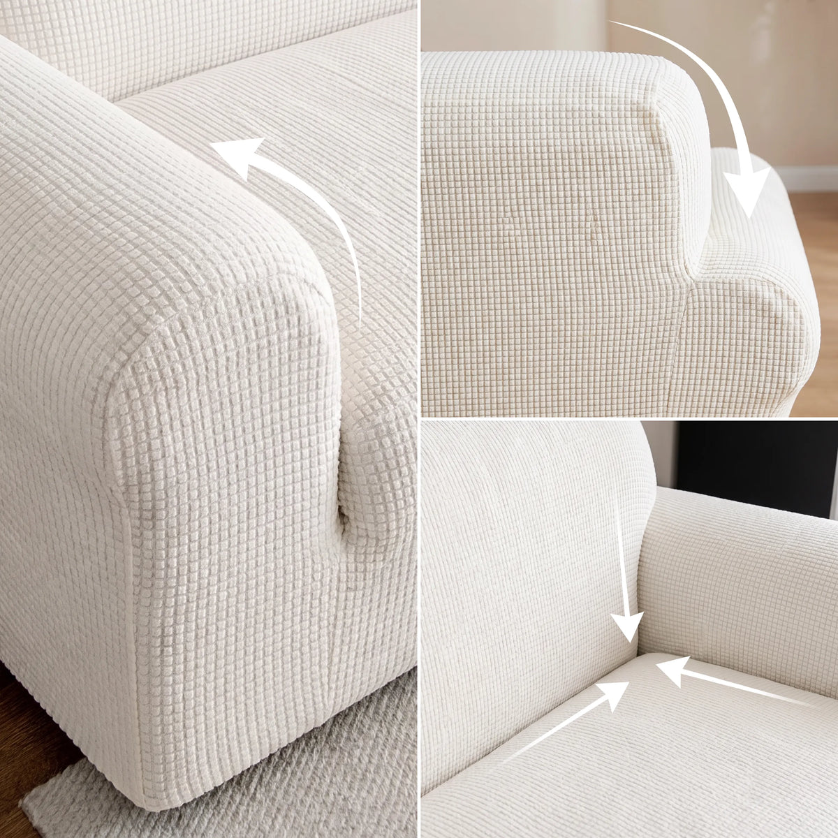 Spill-Resistant Fleece Stretch Slipcover