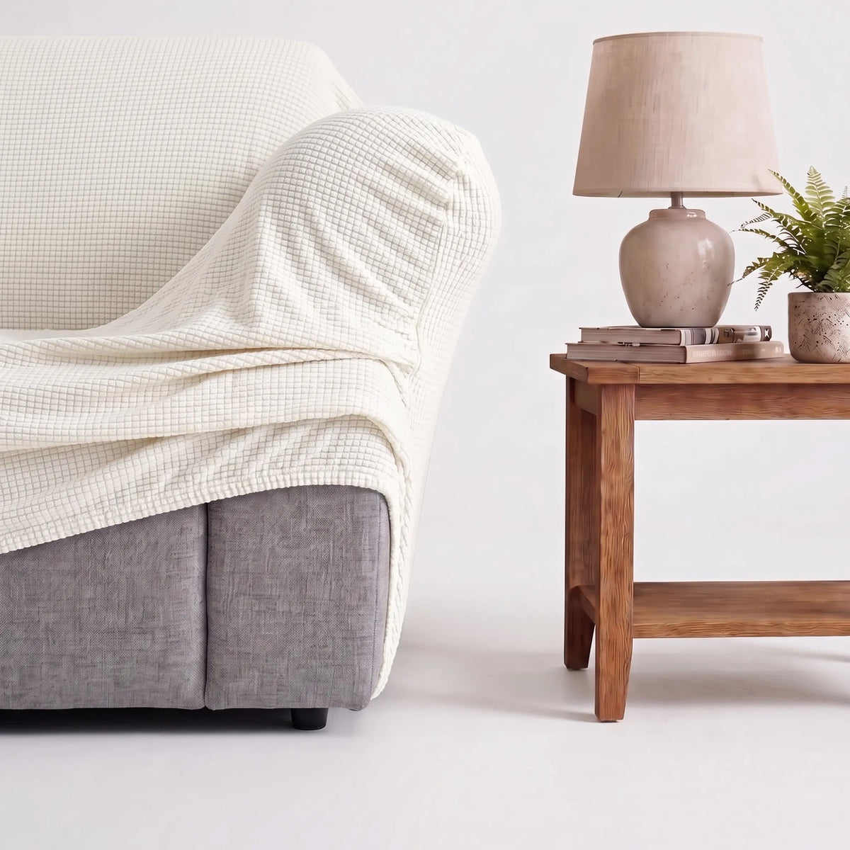 Spill-Resistant Fleece Stretch Slipcover