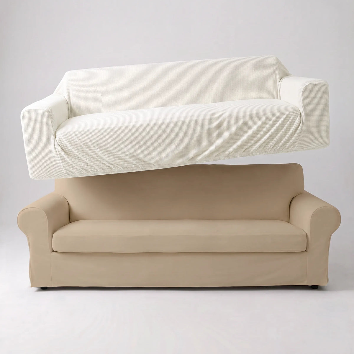 Spill-Resistant Fleece Stretch Slipcover