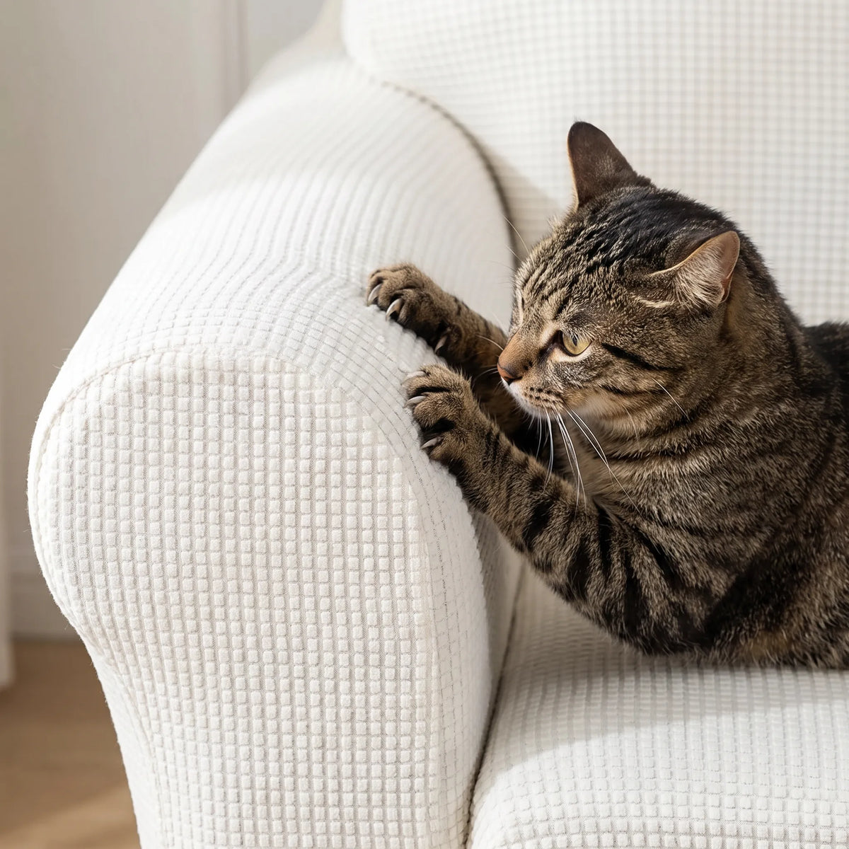 Spill-Resistant Fleece Stretch Slipcover