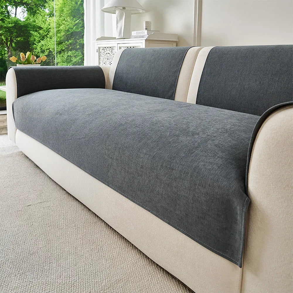 Spill-Resistant Non-Slip Chenille Seat Cover