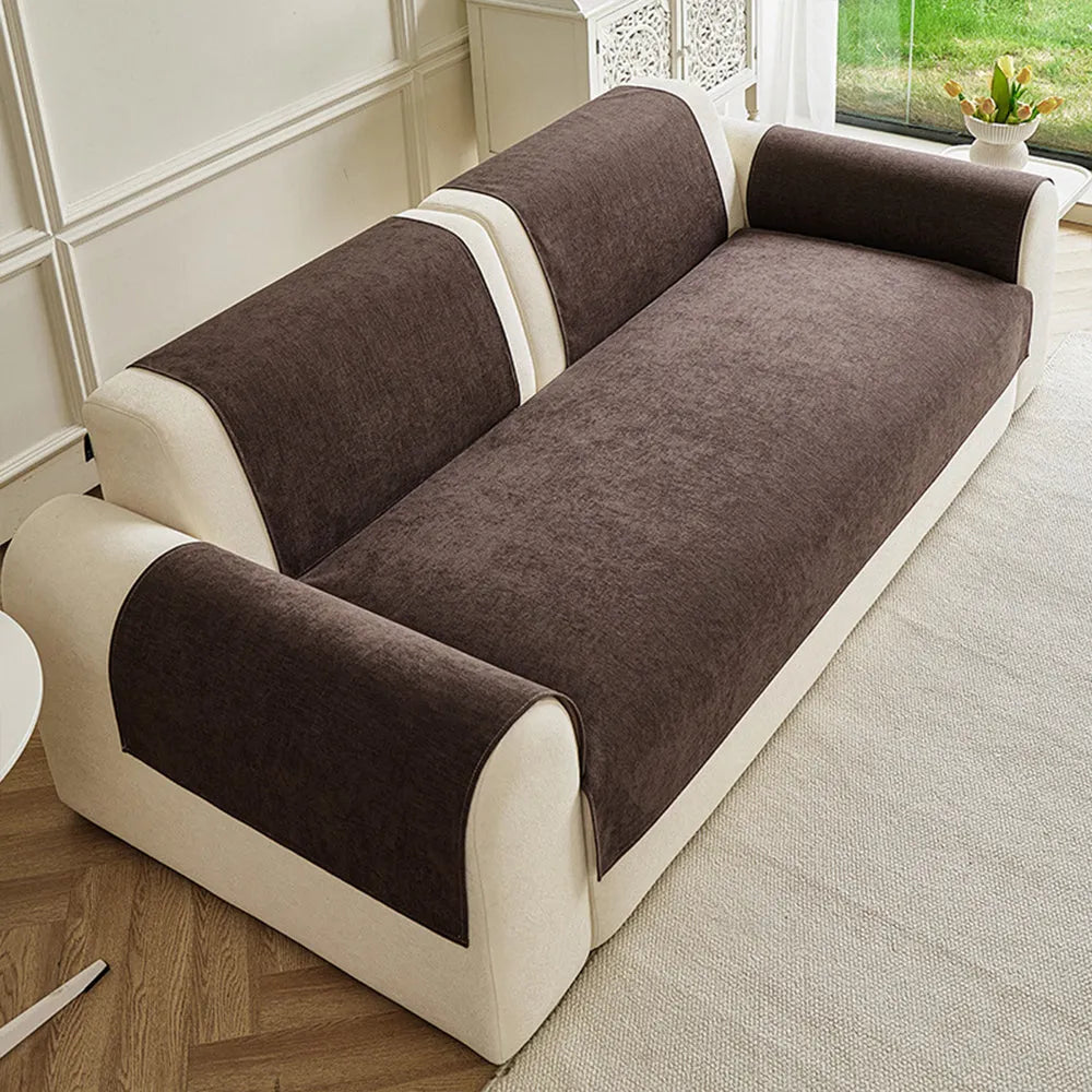 Spill-Resistant Non-Slip Chenille Seat Cover