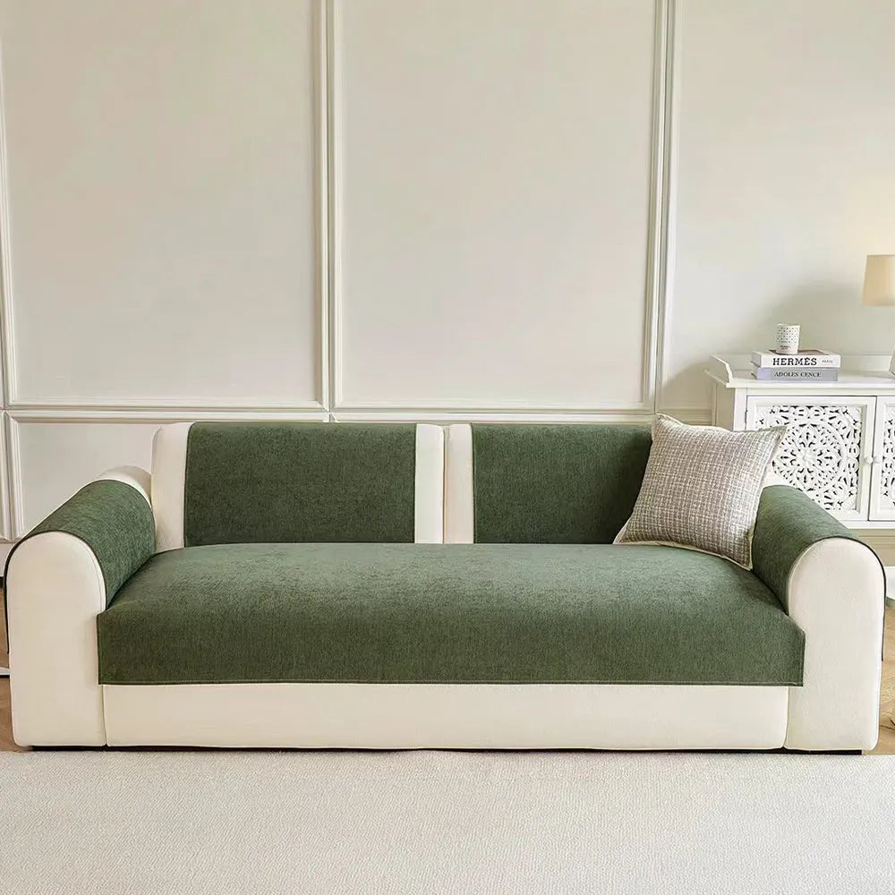 Spill-Resistant Non-Slip Chenille Seat Cover