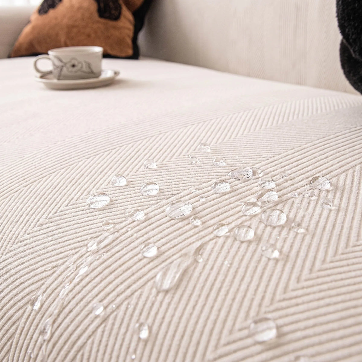 Spill-Resistant Sherpa Stretch Slipcover