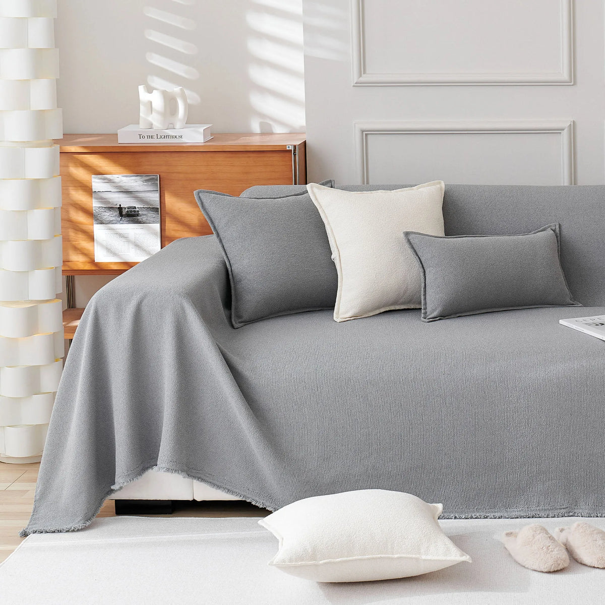 Spill-Resistant Woven Sofa Cover