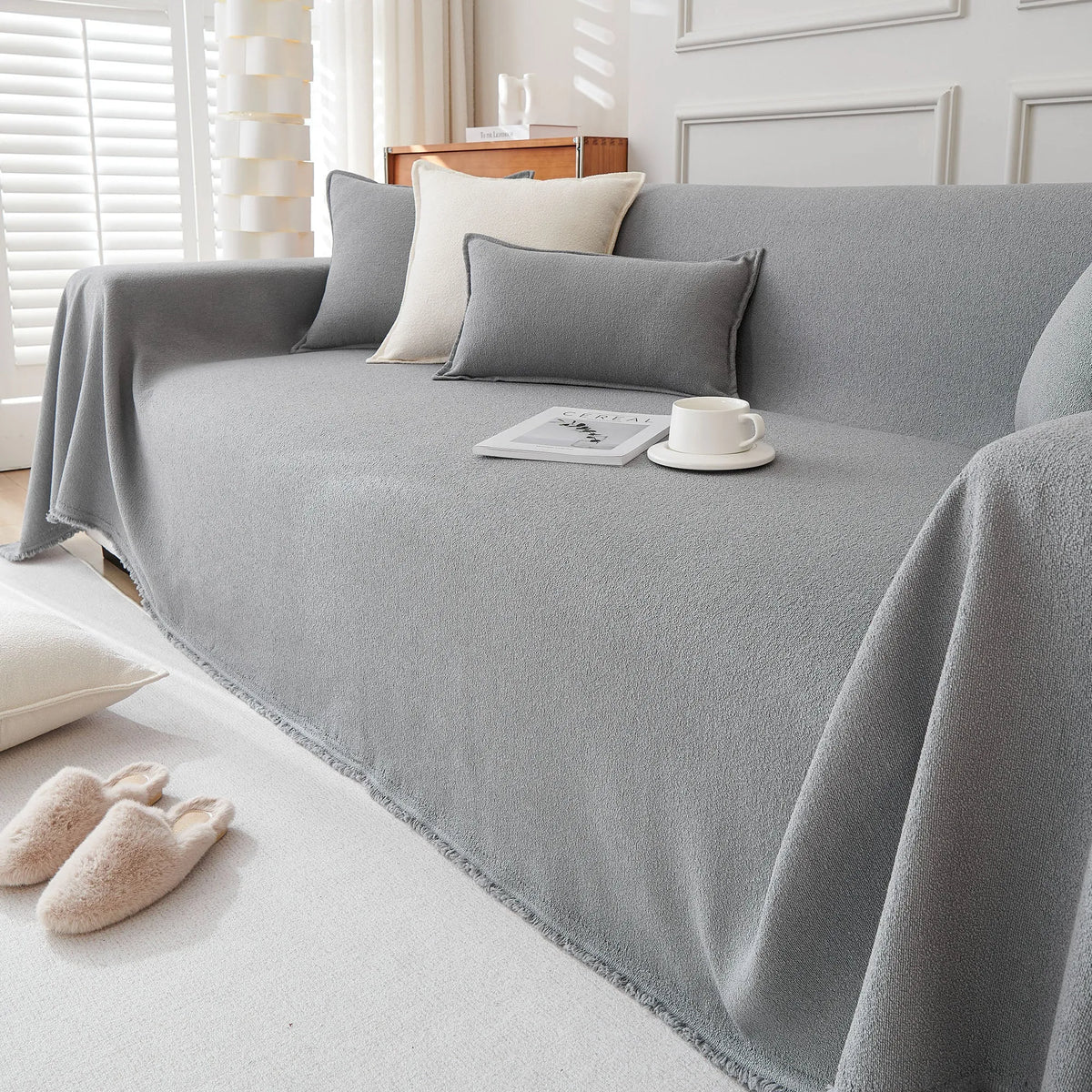 Spill-Resistant Woven Sofa Cover