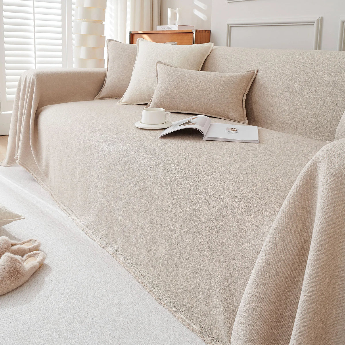 Spill-Resistant Woven Sofa Cover