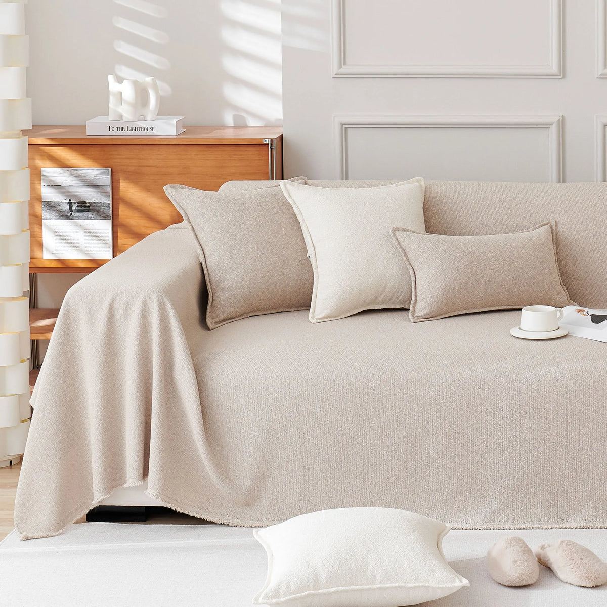 Spill-Resistant Woven Sofa Cover