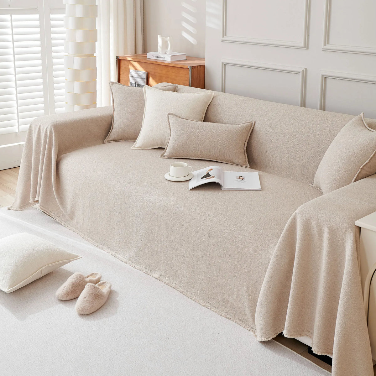 Spill-Resistant Woven Sofa Cover