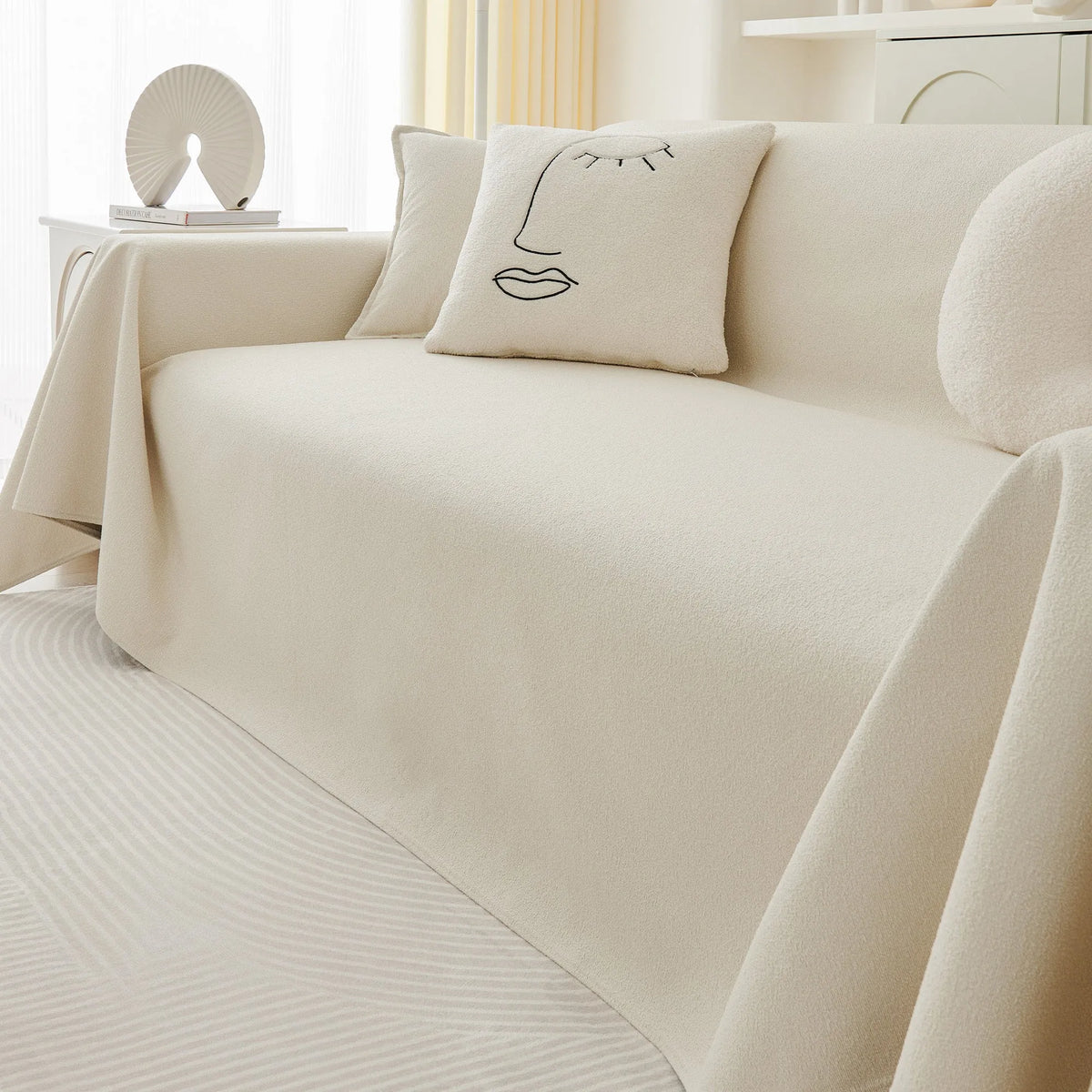 Spill-Resistant Woven Sofa Cover