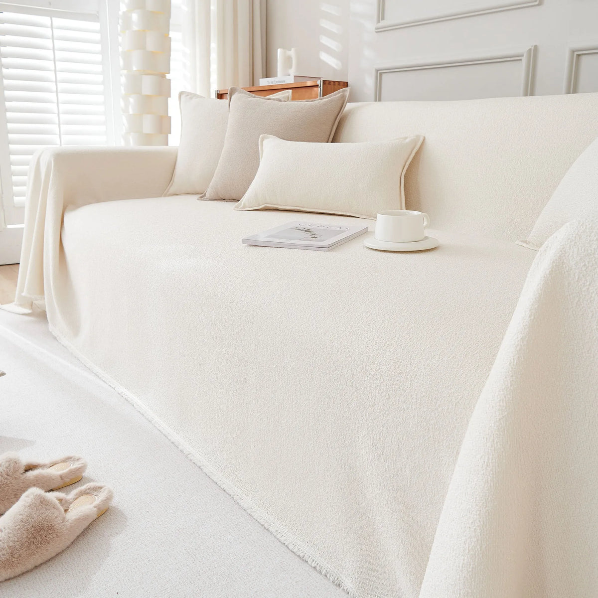 Spill-Resistant Woven Sofa Cover