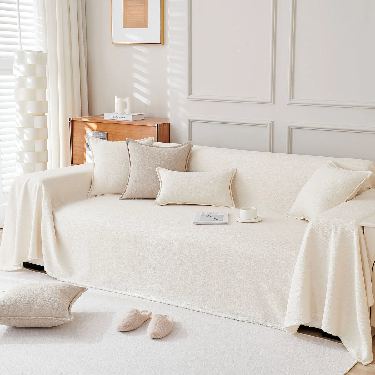 Spill-Resistant Woven Sofa Cover