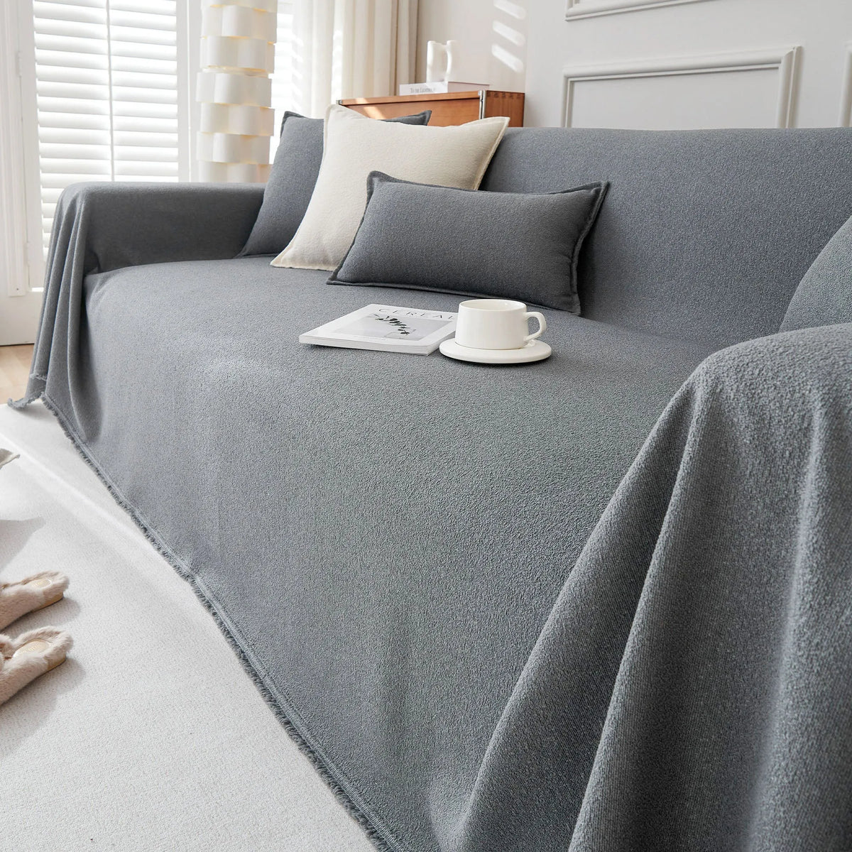 Spill-Resistant Woven Sofa Cover