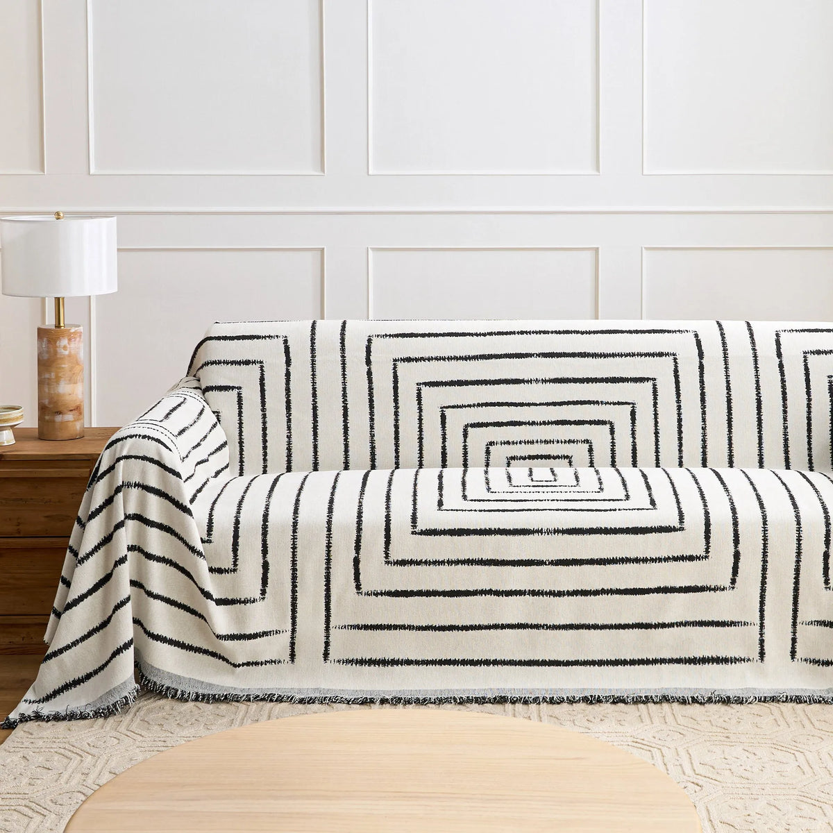 Square Spiral Jacquard Sofa Cover
