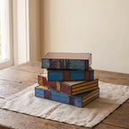 Stained Glass Book Stack Lamp