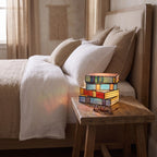 Stained Glass Book Stack Lamp