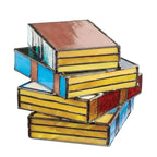 Stained Glass Book Stack Lamp