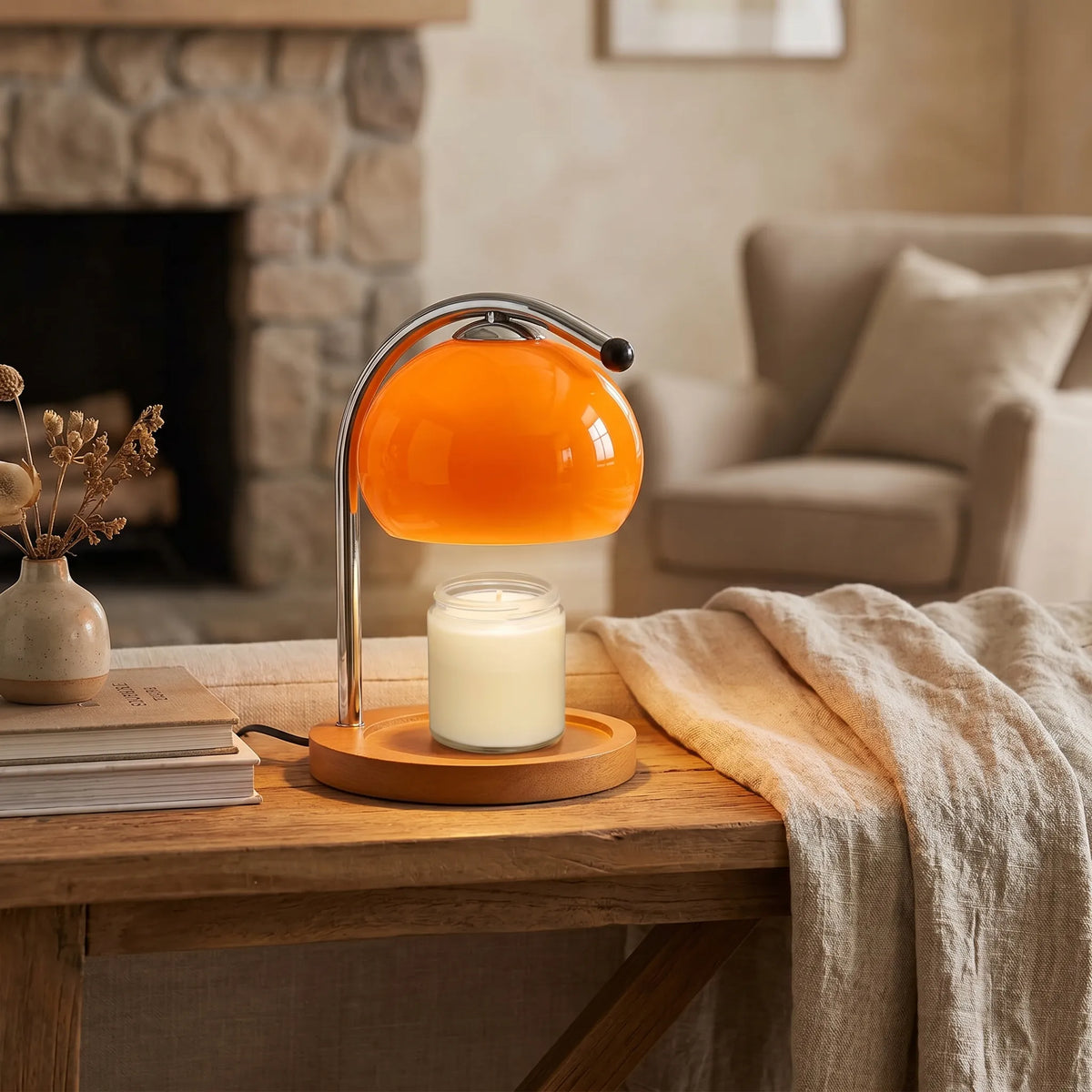 Stained Glass Candle Warmer Lamp