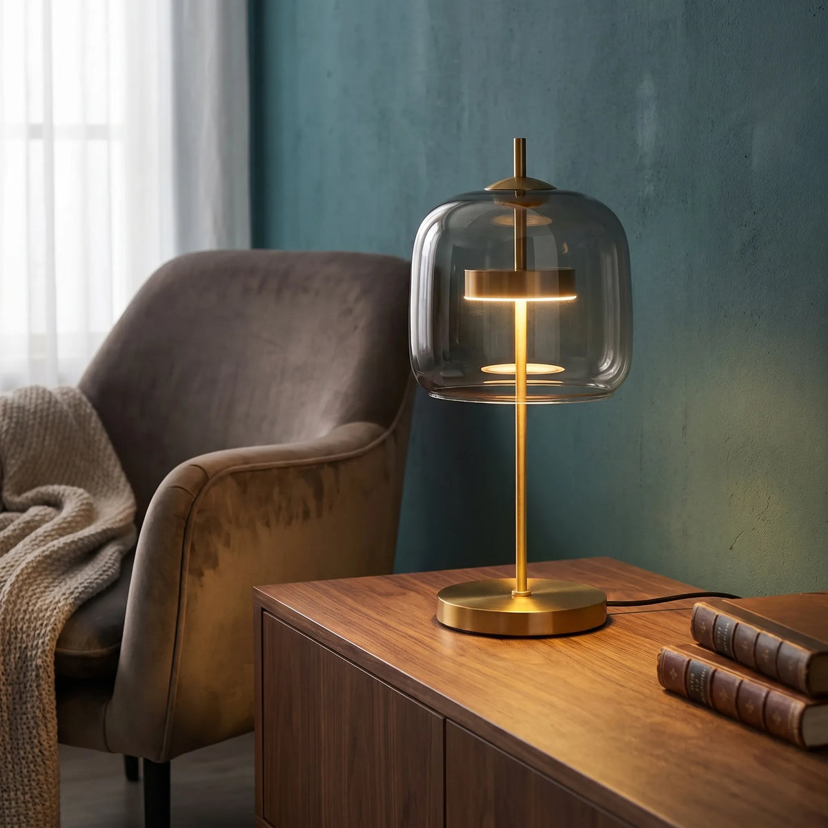 Stained Glass Up Down Table Lamp