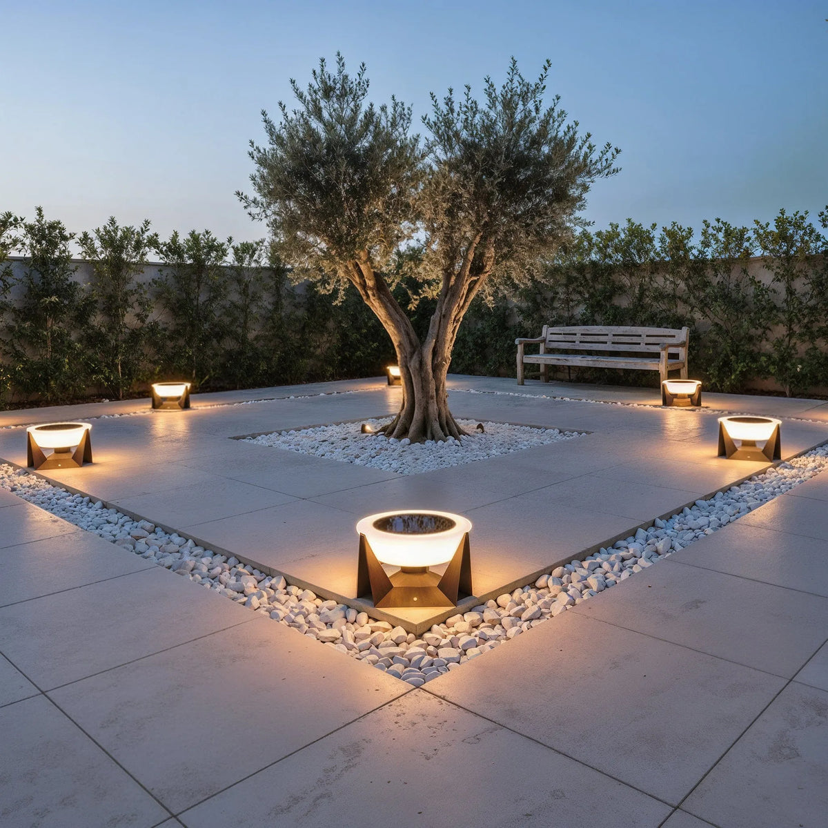 Stainless Steel Solar Floor Lamp