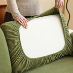 Striped Corduroy Modular Sofa Cover