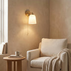 Striped Glass Brass Wall Light