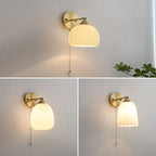 Striped Glass Brass Wall Light