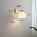 Striped Glass Brass Wall Light