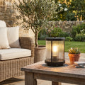 Striped Glass Garden Lantern