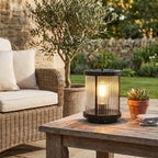 Striped Glass Garden Lantern