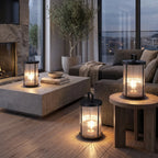 Striped Glass Garden Lantern