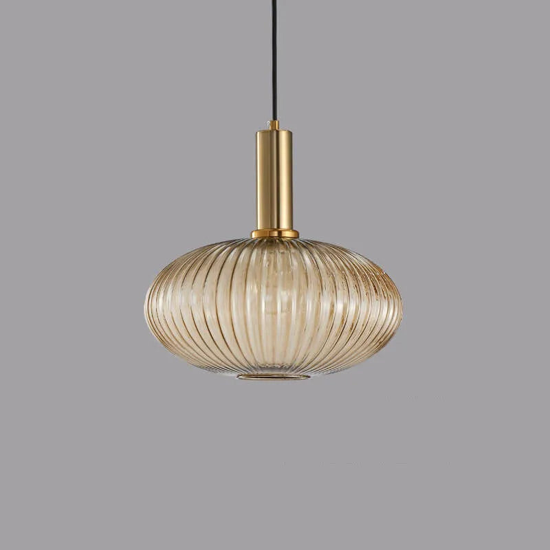 Striped Glass Lantern Pendant