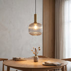 Striped Glass Lantern Pendant