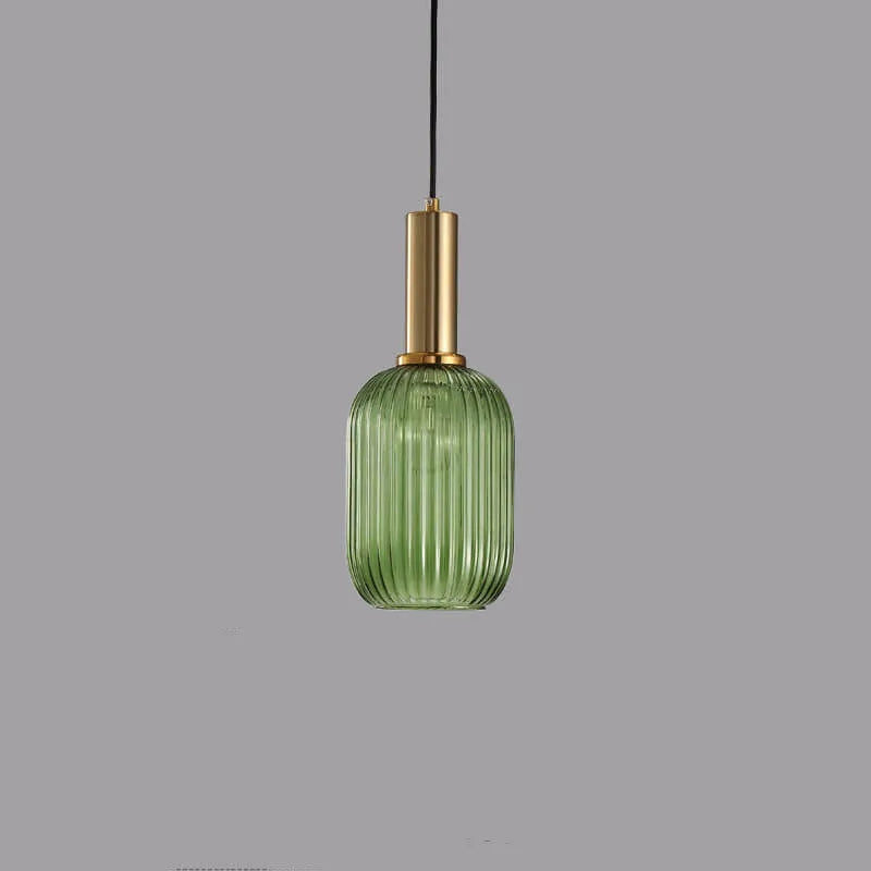 Striped Glass Lantern Pendant