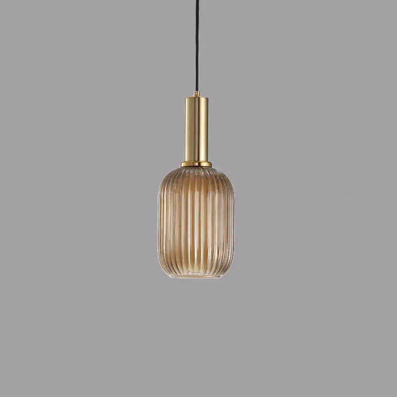 Striped Glass Lantern Pendant
