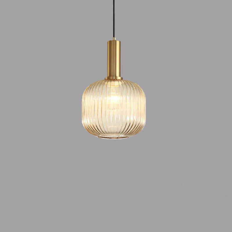 Striped Glass Lantern Pendant