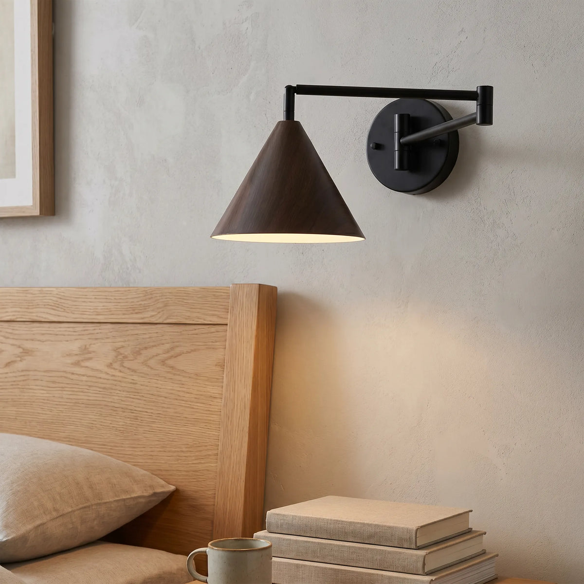 Swing Arm Cone Wall Light