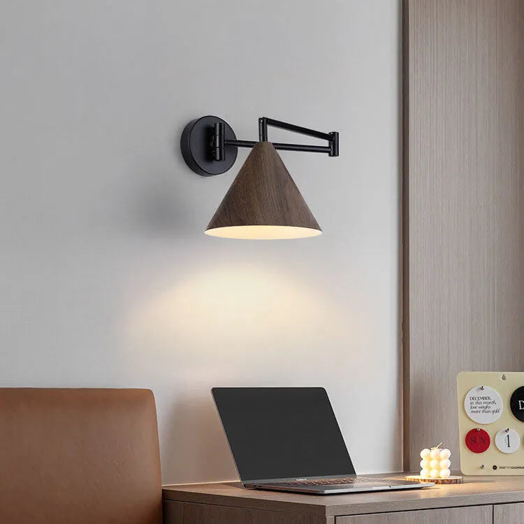 Swing Arm Cone Wall Light
