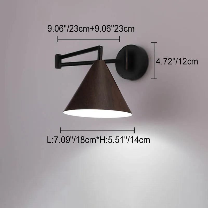Swing Arm Cone Wall Light