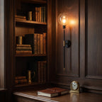 Tall Glass Shade Wall Light