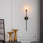 Tall Glass Shade Wall Light